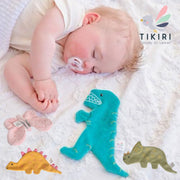 TIKIRI 恐竜 ちょうちょ カシャカシャタオル ベビーおもちゃ Crinkle オーガニックコットン ティキリ