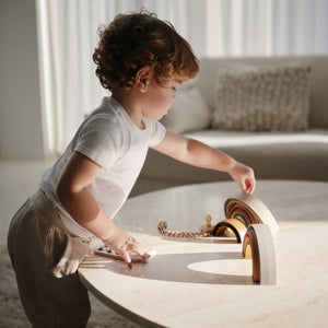 Mushie Rainbow Stacker Toy レインボー スタッカートイ スタッキング 虹 ムシエ