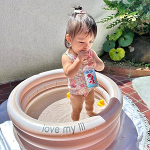 Love my lil ラウンドプール 70cm 90cm ビニールプール  ストライプ ボーダー ピンク ブルー ラブマイリル