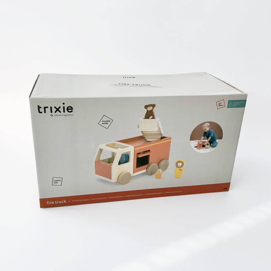 trixie baby Wooden fire truck トリクシー ウッドトイ ファイアトラック 消防車 木のおもちゃ