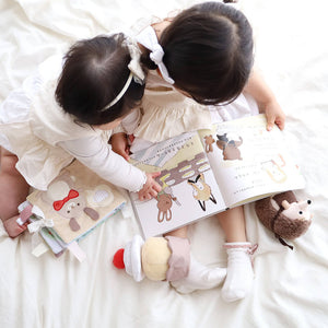 amanoppo えほんとぬいぐるみのセット うさぎさんとはりねずみくん 出産祝いにおすすめ3点ギフトセット あまのっぽ